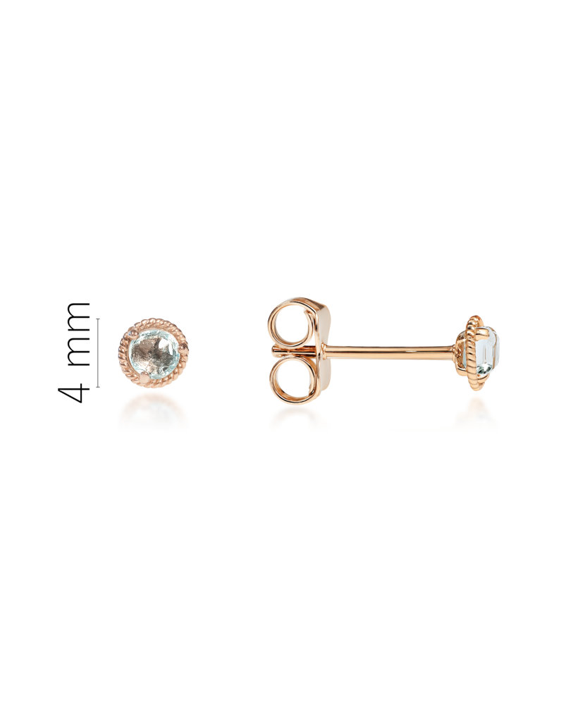Gold earrings with zircons