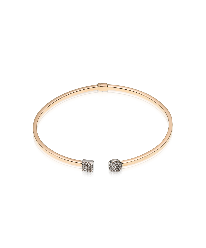 Золотой браслет с цирконами