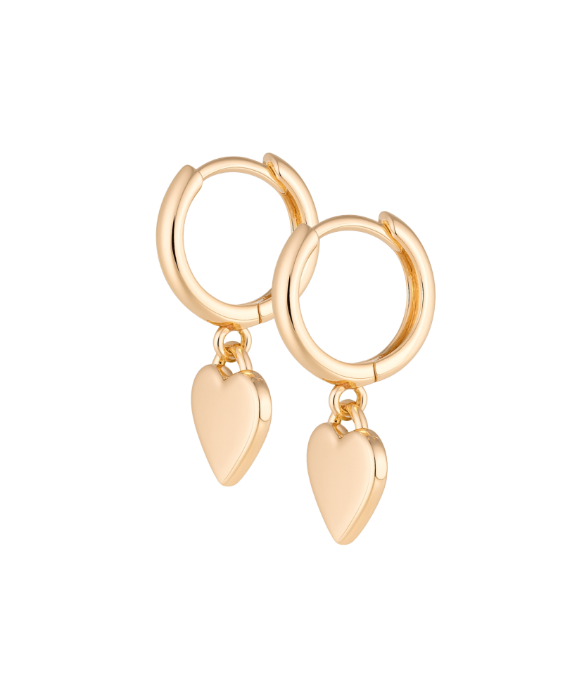 Gold earrings "hearts"