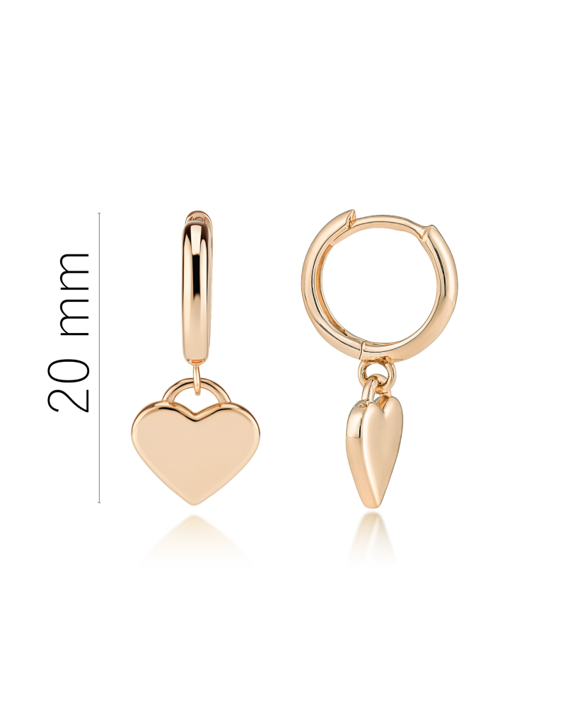 Gold earrings "hearts"