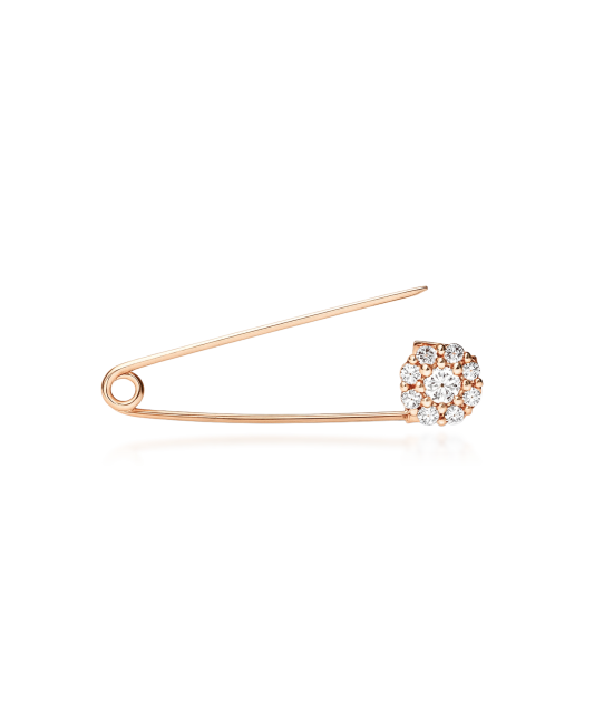 Gold brooch with zircons "Horseshoe"