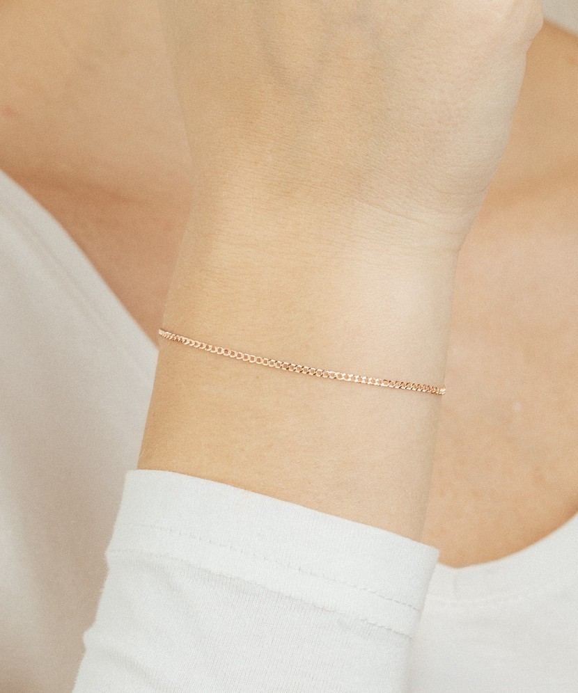 Gold bracelet "Curb" 1.6mm Gold bracelet "Curb" 1.6mm