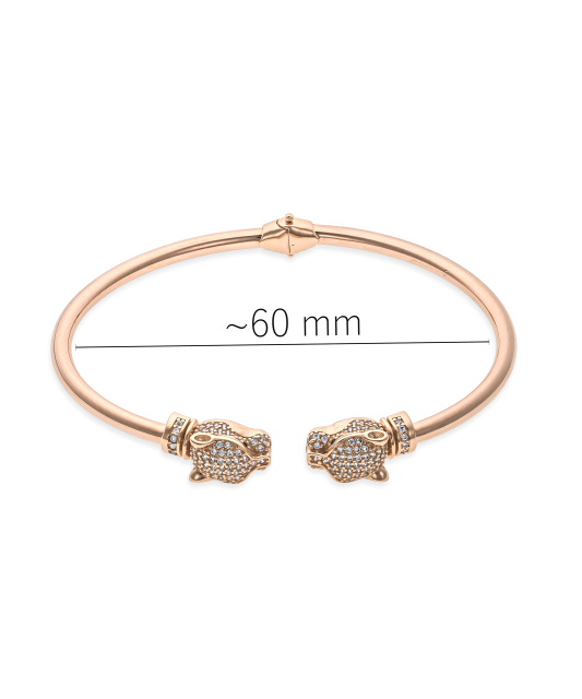 Gold bracelet with zircons