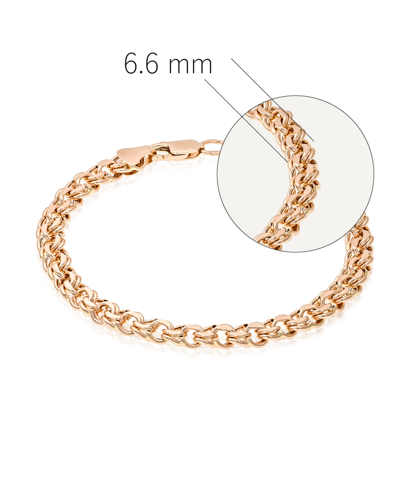 Gold bracelet "Bismark" 6.6mm Gold bracelet "Bismark" 6.6mm