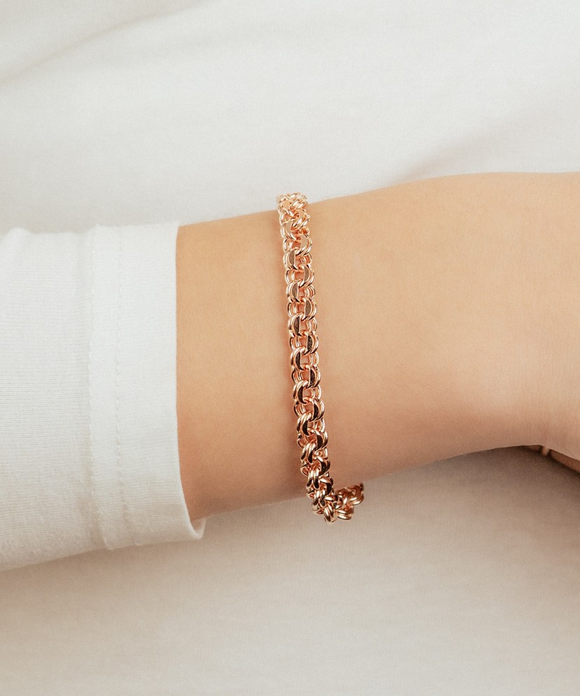 Золотой браслет "Bismark" 6.6мм