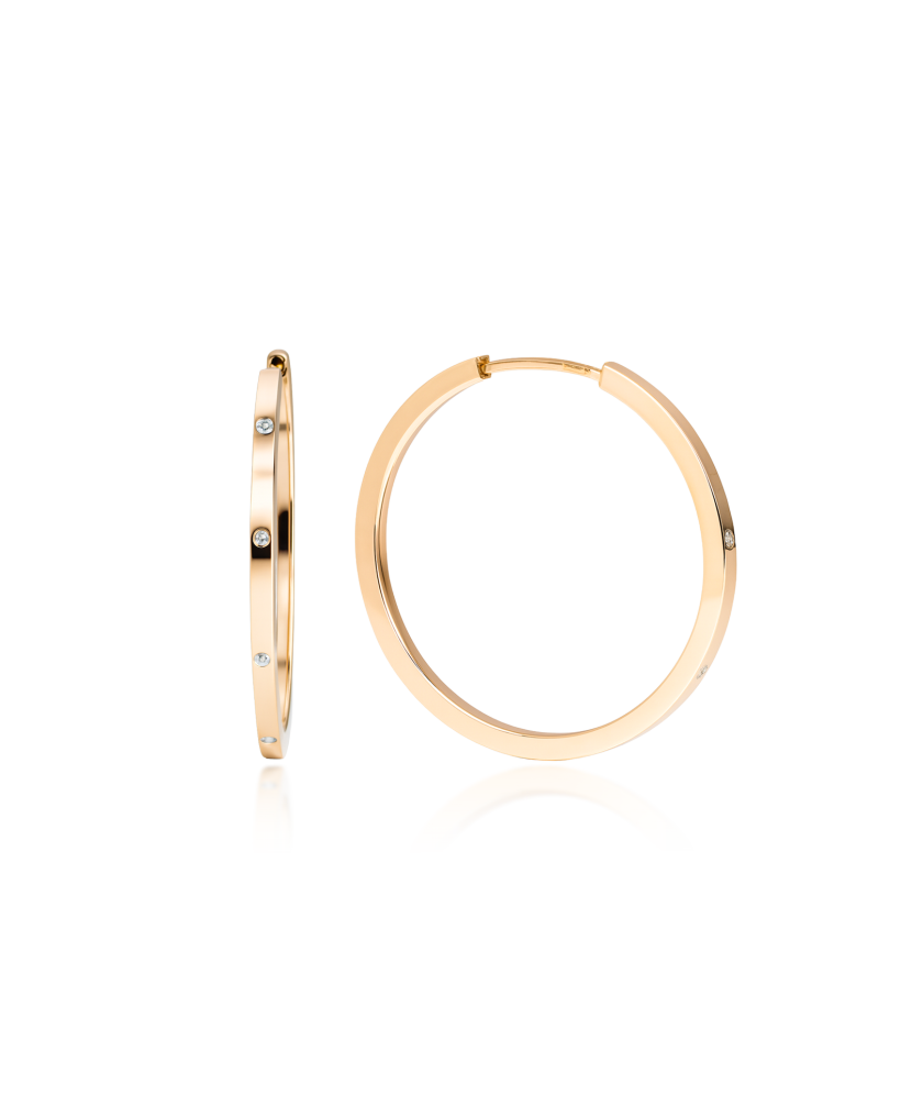Gold hoop earrings 30mm