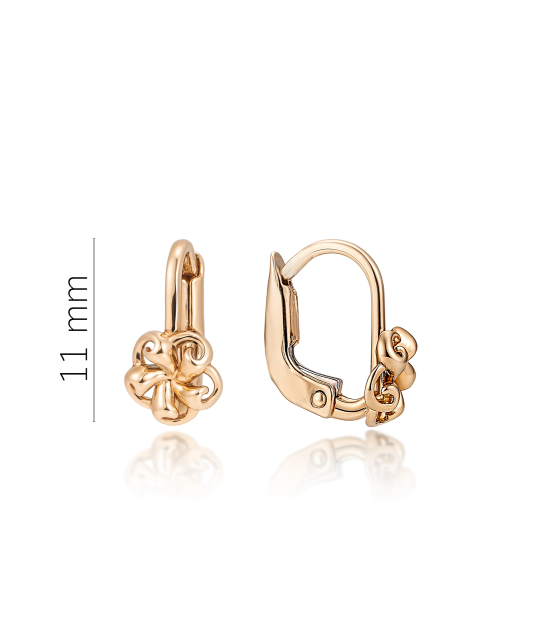 Gold earrings "flower"