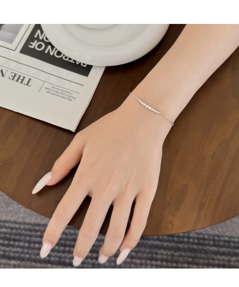 Sterling Silver bracelet with zircons