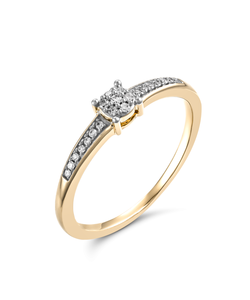 Yellow Gold ring with diamonds