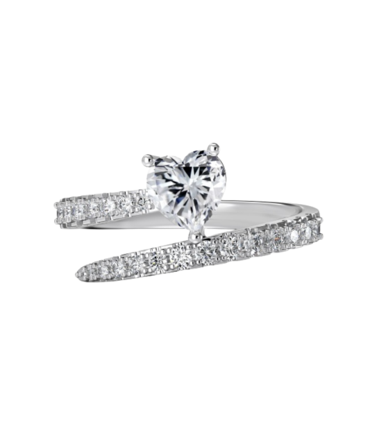 Серебряное кольцо с цирконами