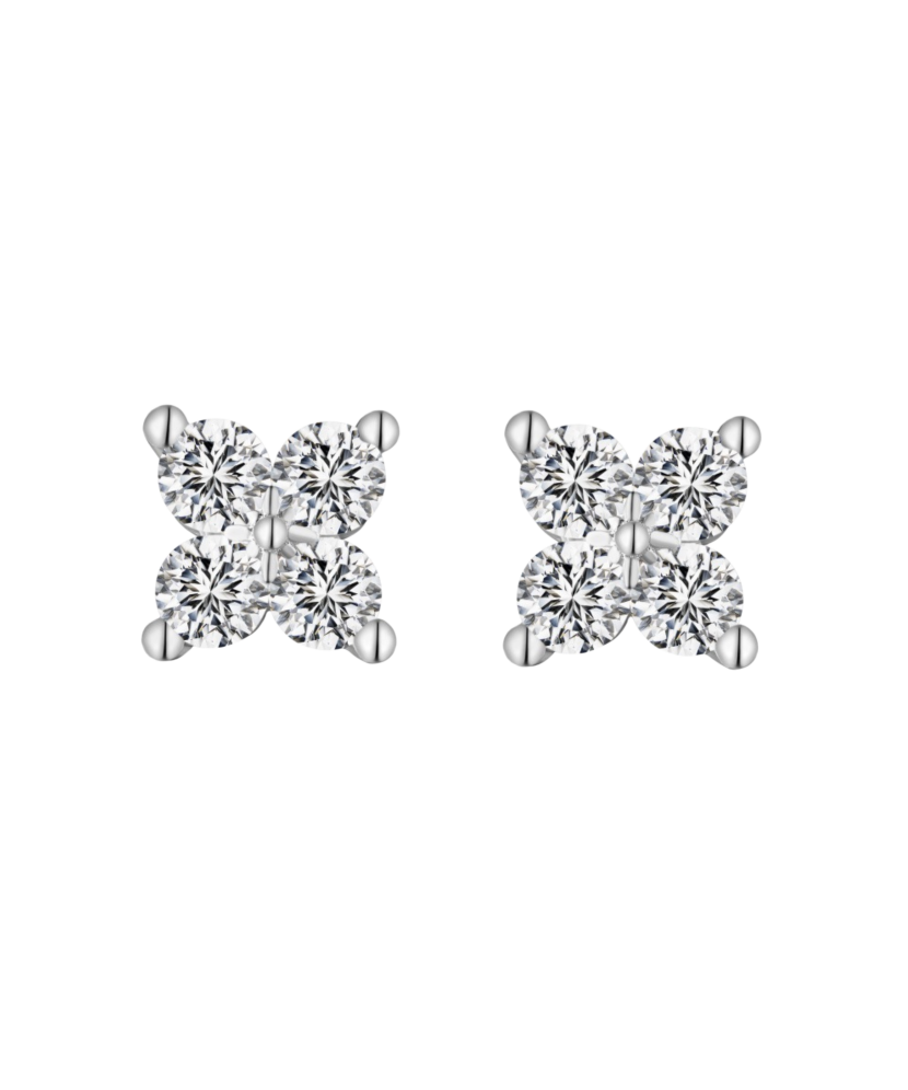 Sterling silver earrings with zircons