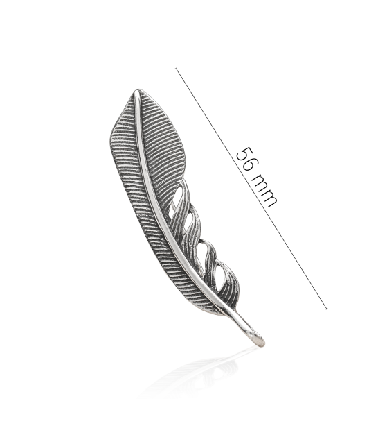 Sterling silver  brooch "feather"