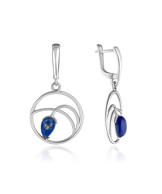 Sterling Silver earrings with lapis lazuli