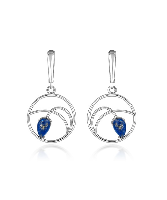 Sterling Silver earrings with lapis lazuli