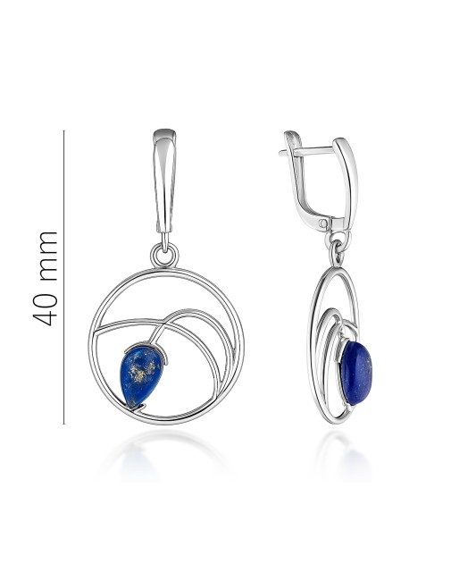 Sterling Silver earrings with lapis lazuli