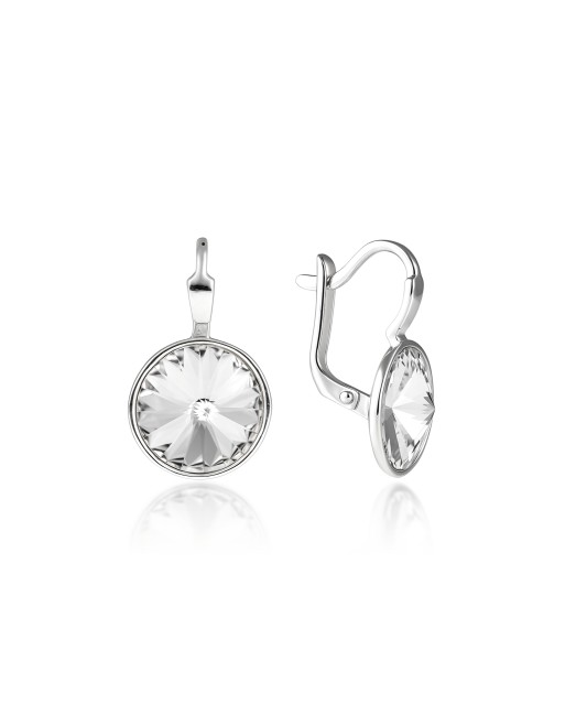 Sterling silver earrings with crystals