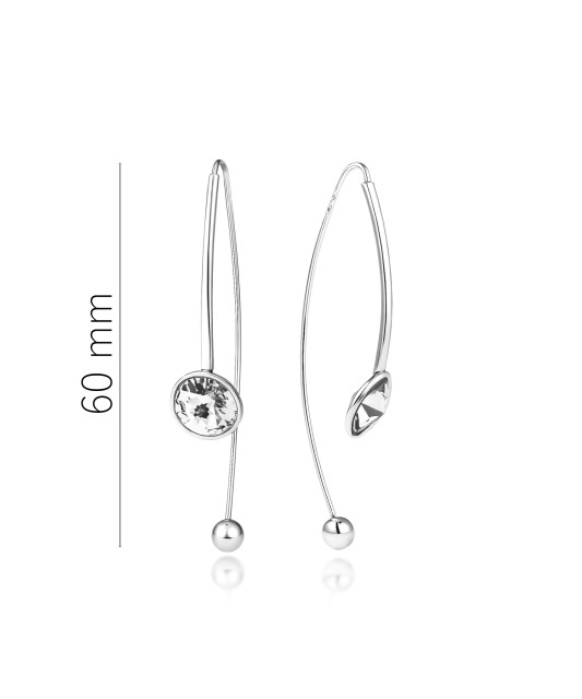 Sterling silver earrings with zircons