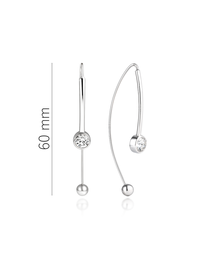 Sterling silver earrings with zircons