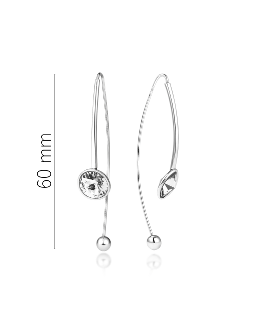 Sterling silver earrings with zircons