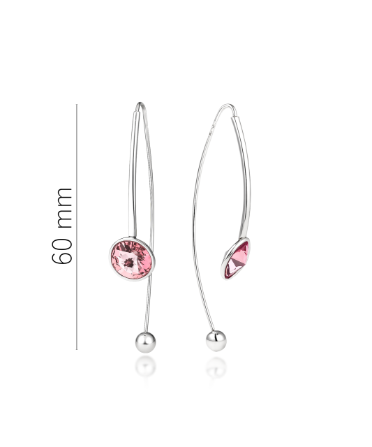 Sterling silver earrings with crystals