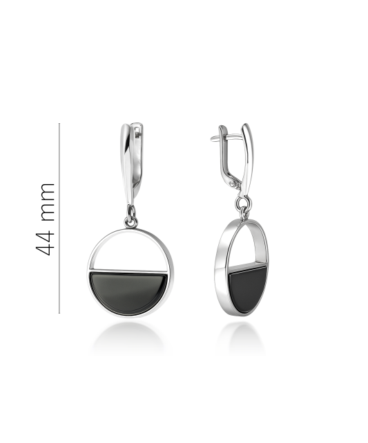 Sterling silver earrings with onyx