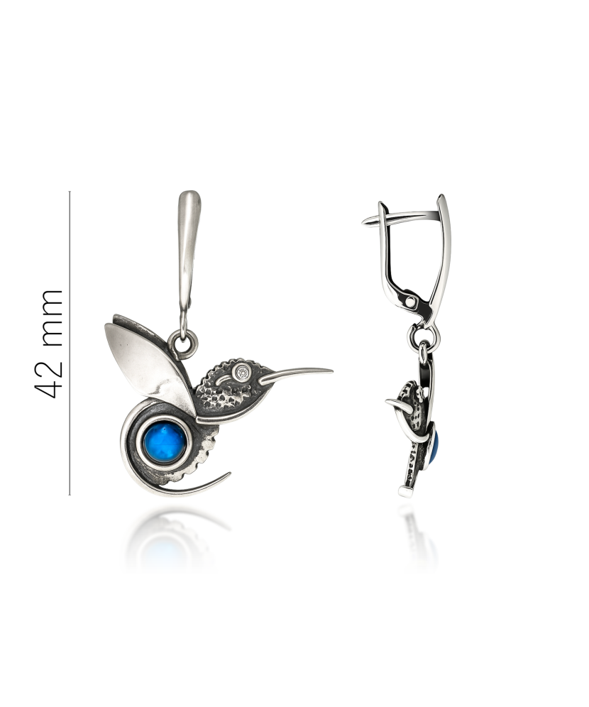 Серьги из серебра с перламутром