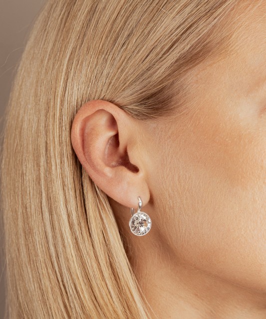 Sterling silver earrings with crystals