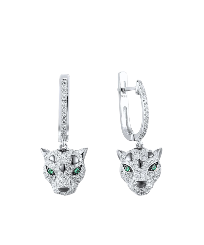 Sterling Silver earrings with zircons and spinels