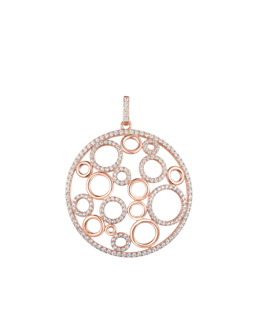 Gilded sterling silver pendant with zircons