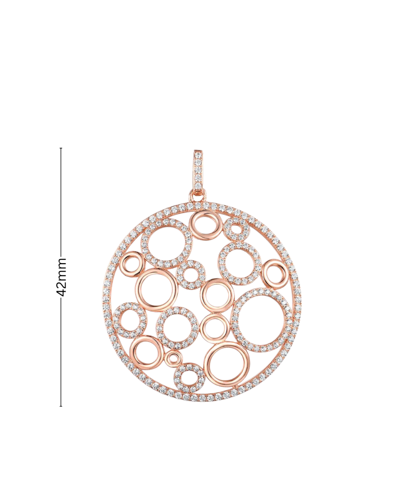 Позолоченная подвеска из серебра с цирконами