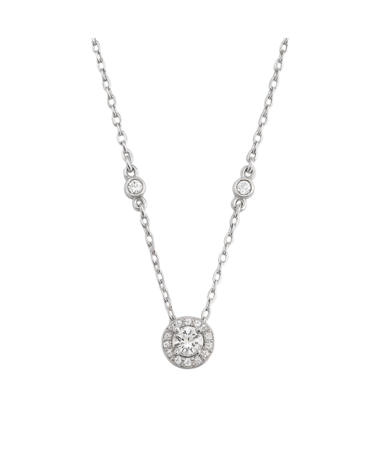 Sterling silver chain with zirconium pendant