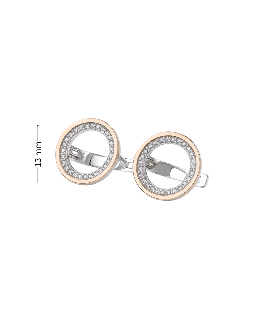 Sterling silver earrings gold plated with zircons