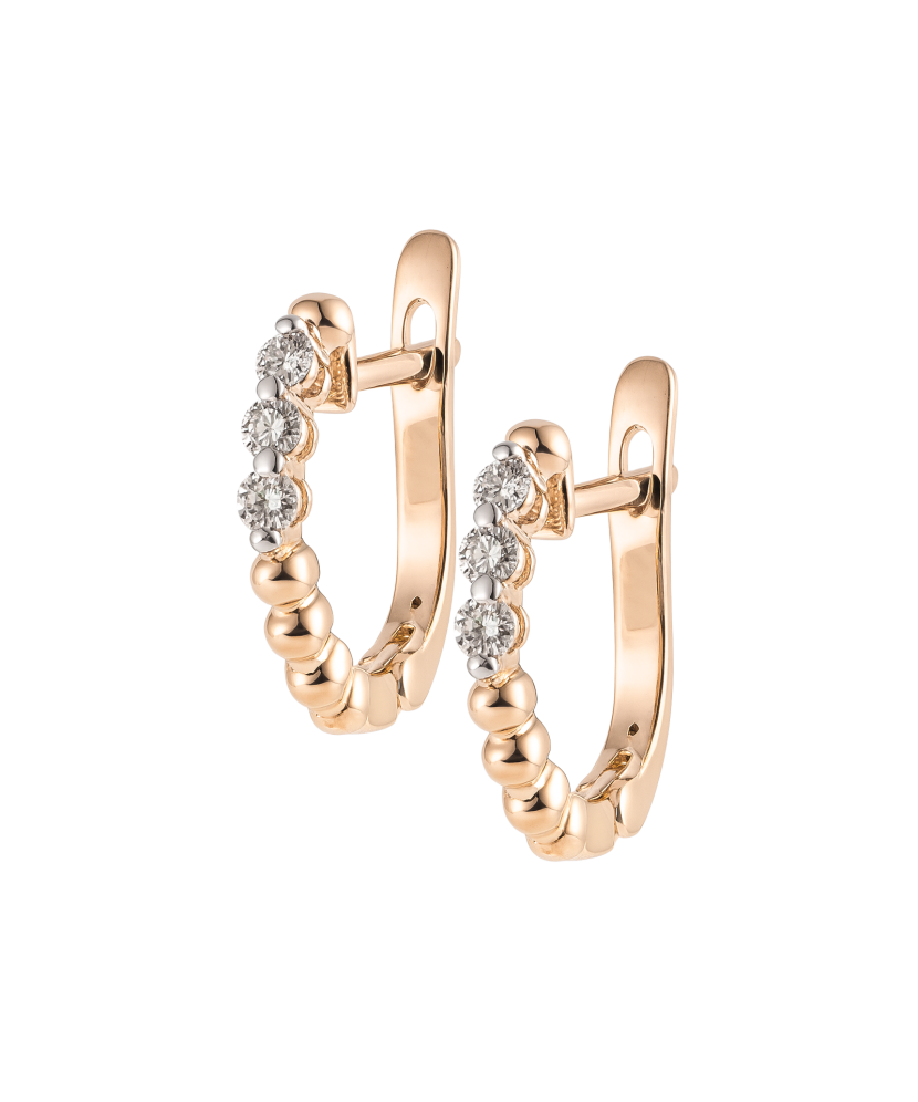 Золотые серьги с бриллиантами