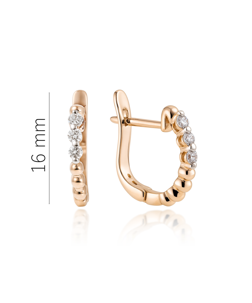 Золотые серьги с бриллиантами