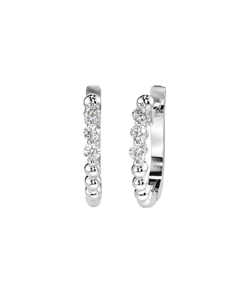 White gold earrings with diamonds