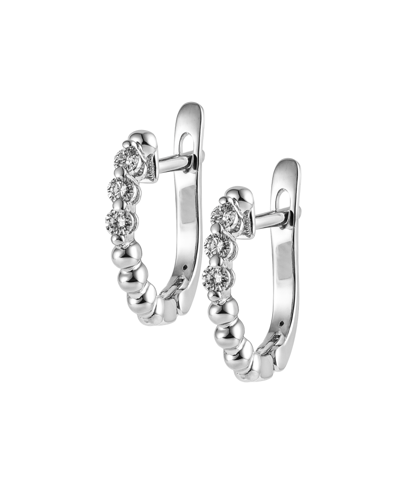 White gold earrings with diamonds