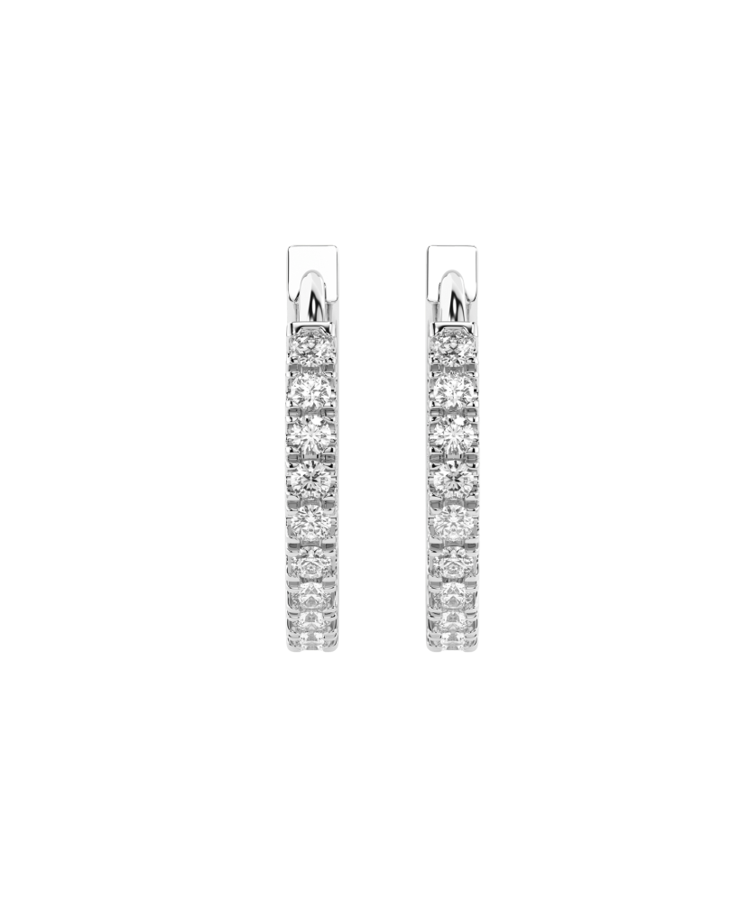 White gold earrings with diamonds