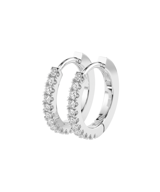 Серьги из белого золота с бриллиантами