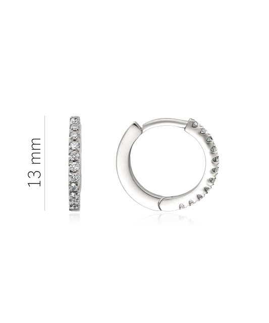 Серьги из белого золота с бриллиантами