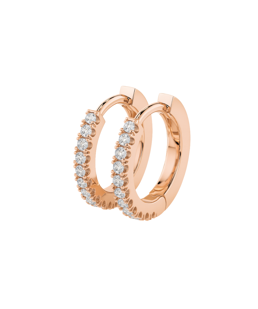 Gold earrings with diamonds