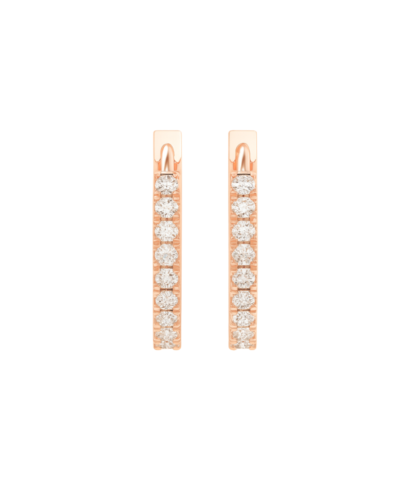 Gold earrings with diamonds