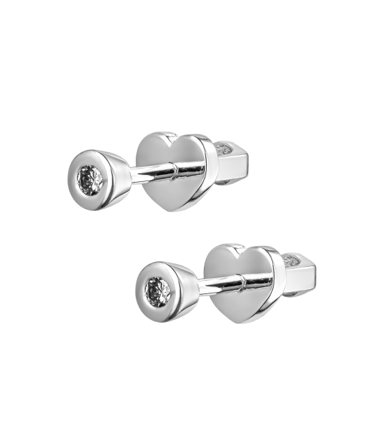 Серьги из белого золота с бриллиантами