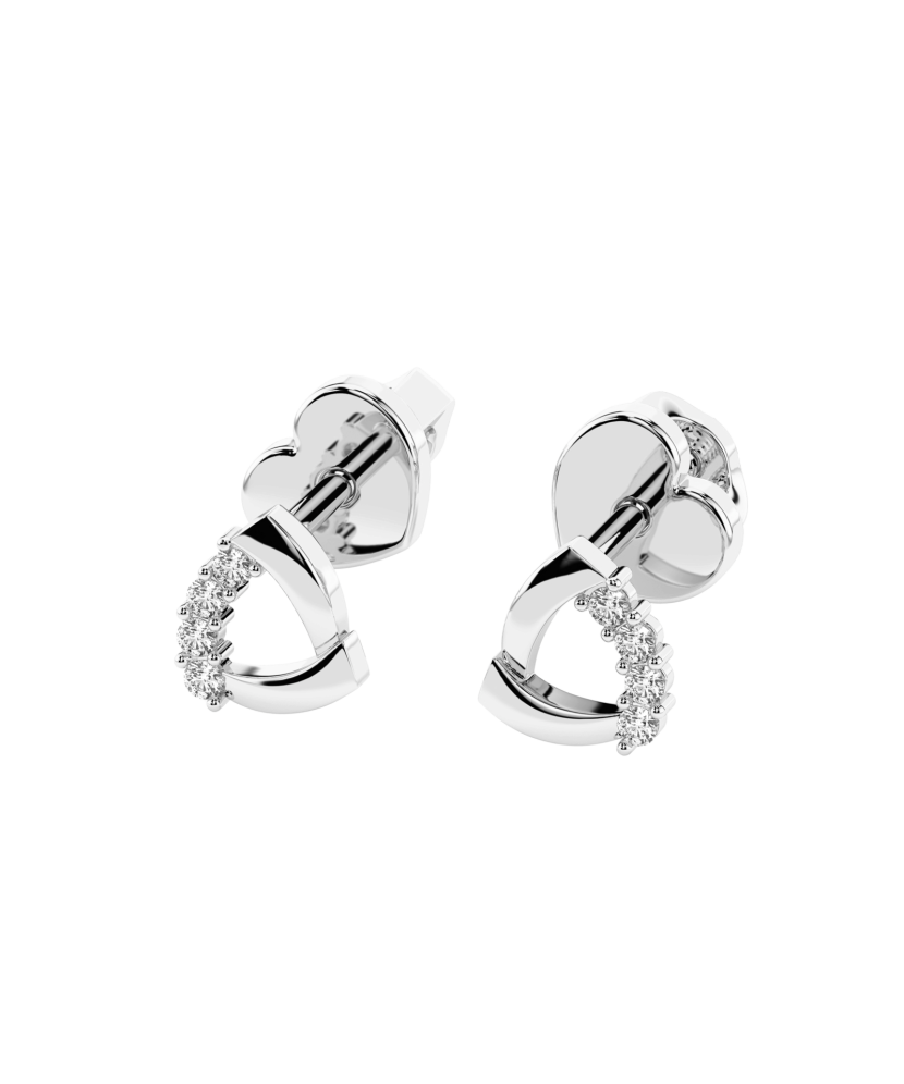 White gold earrings with diamonds