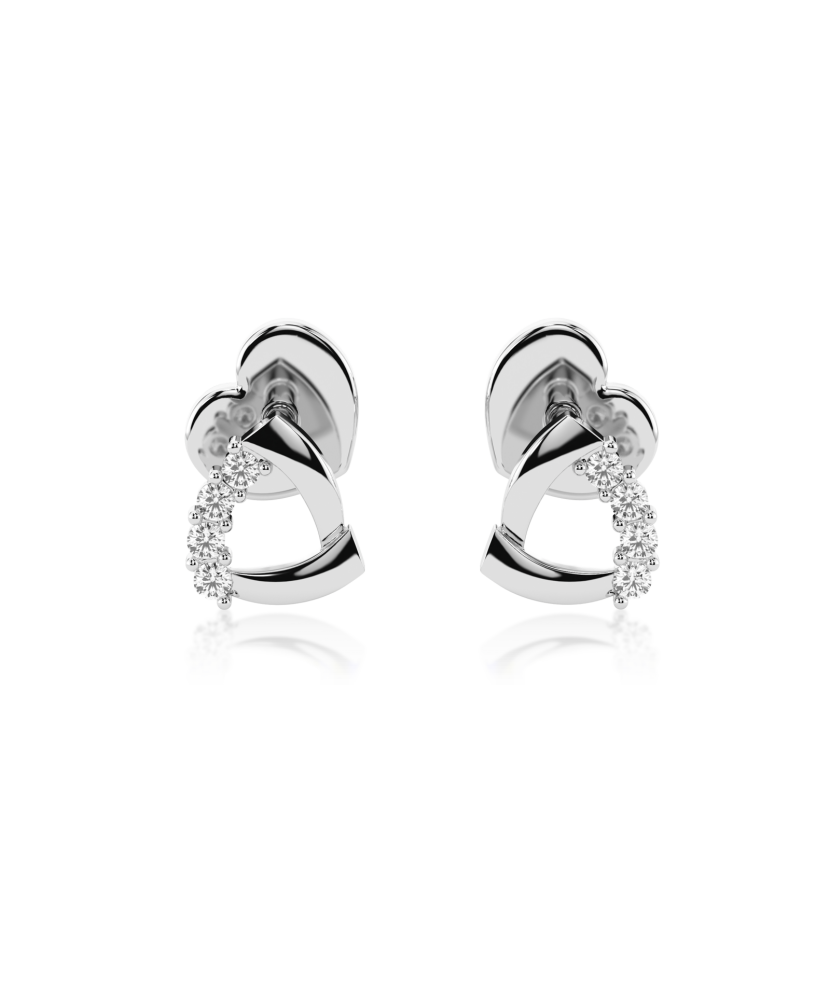 White gold earrings with diamonds