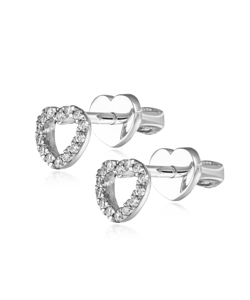 White gold earrings with diamonds