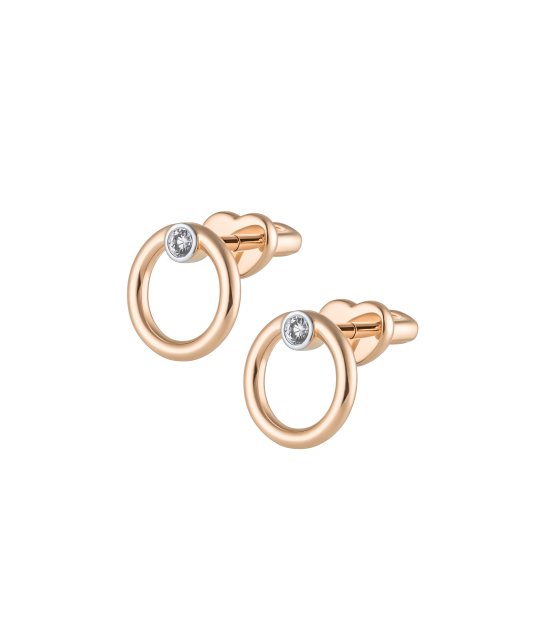 Золотые серьги с бриллиантами