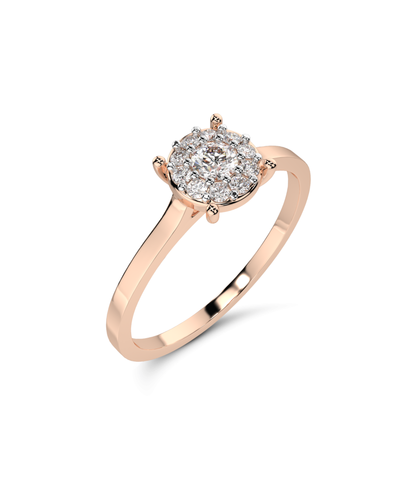 Gold ring with diamonds