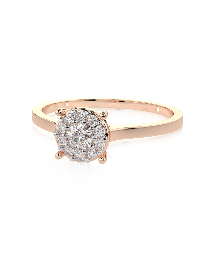 Gold ring with diamonds