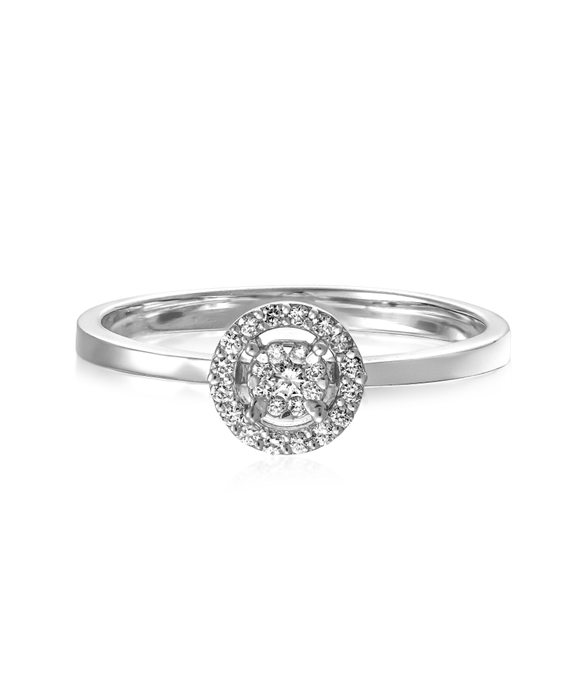 White gold ring with diamonds