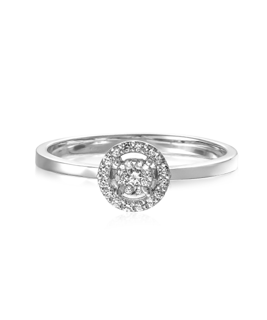 Кольцо из белого золота с бриллиантами